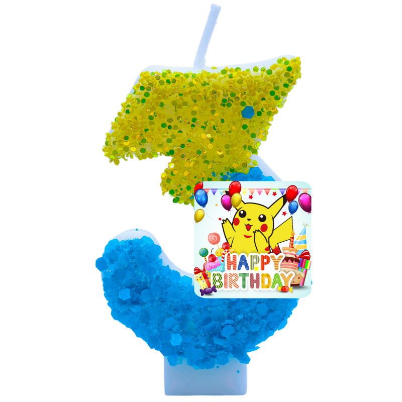 Zebra Candle Supplies - Pokemon Monster Pikachu Candles Themed Birthday
