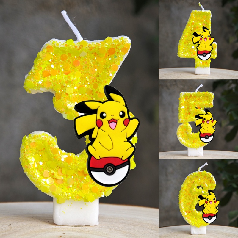 Zebra Candle Supplies - Pokemon Pikachu Candle Monster Digital Kids