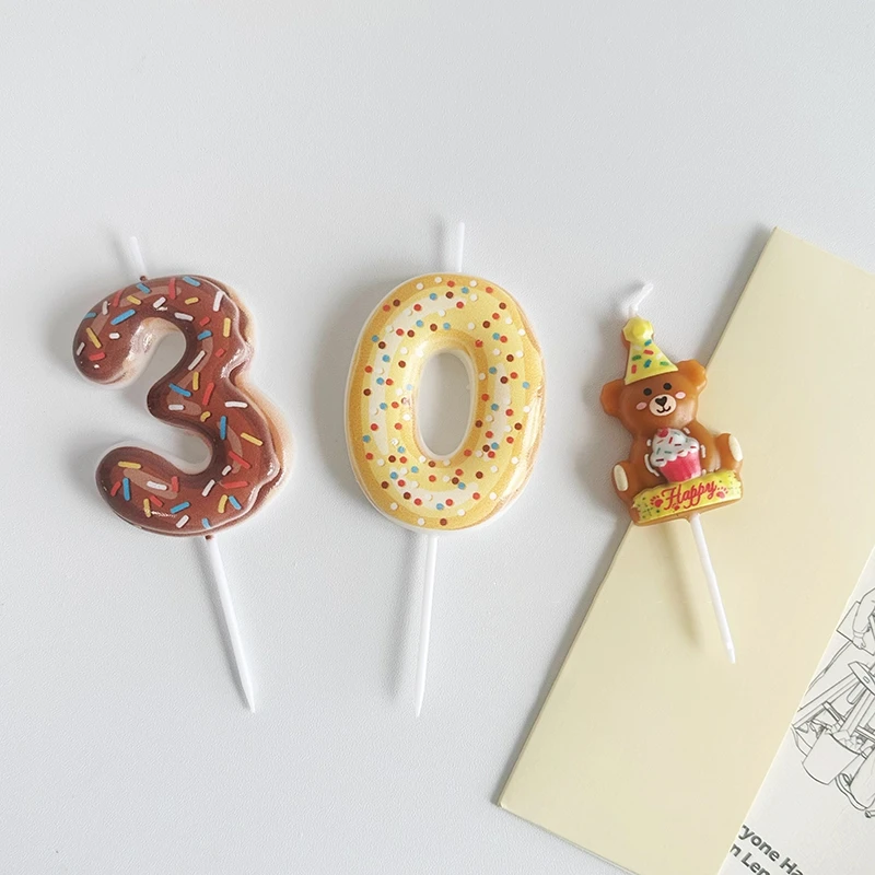 Sweet Donut Number Candle 0-9  - Zebra Candle Supplies ulasan dan harga