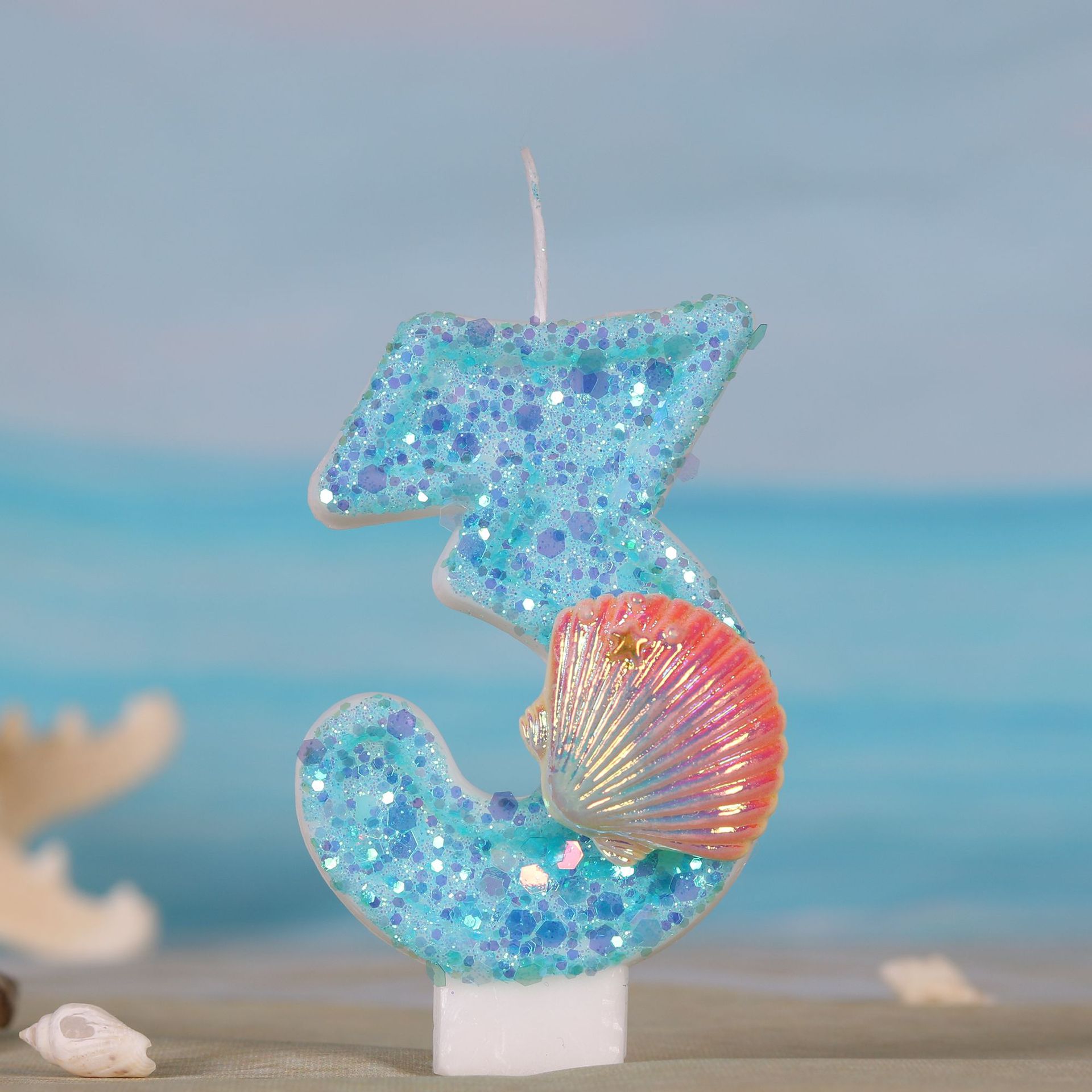 Ocean Mermaid Theme Cake Candl - Zebra Candle Supplies ulasan dan harga