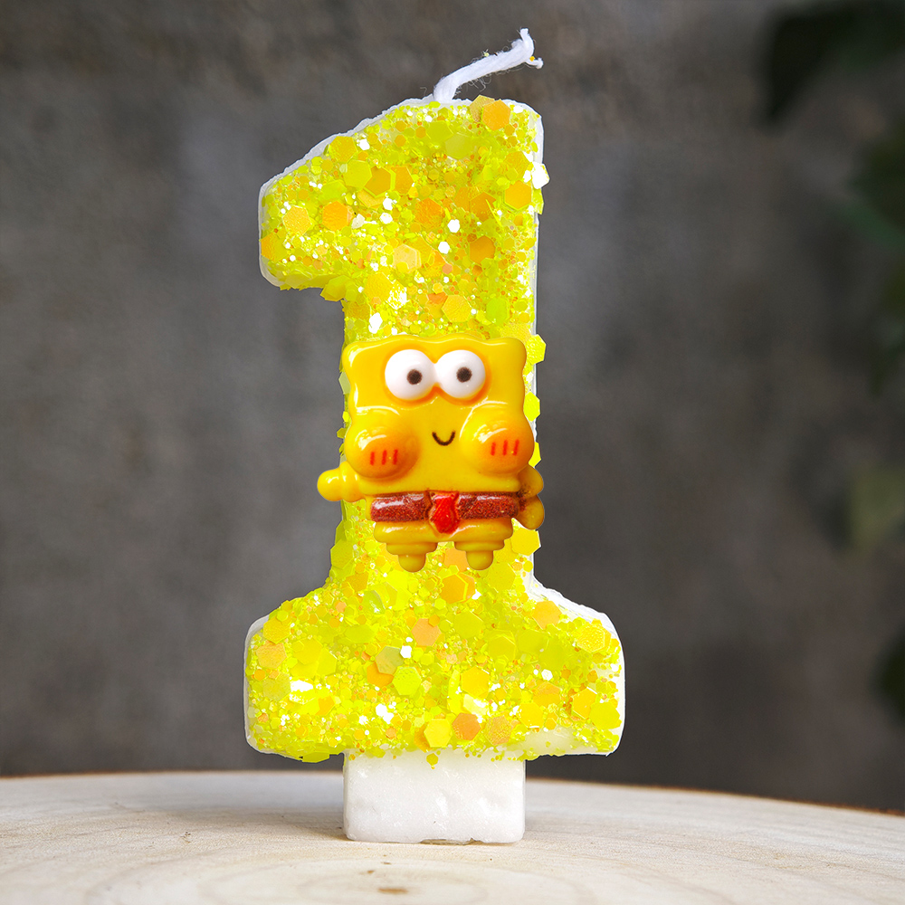 Cute Spongebob Candle Number 0 - Zebra Candle Supplies ulasan dan harga