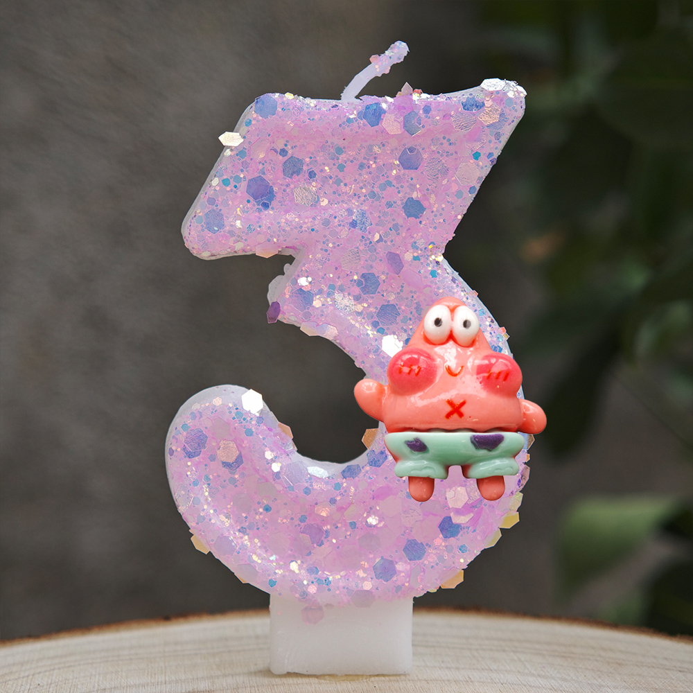 Cute Spongebob Candle Number 0 - Zebra Candle Supplies ulasan dan harga