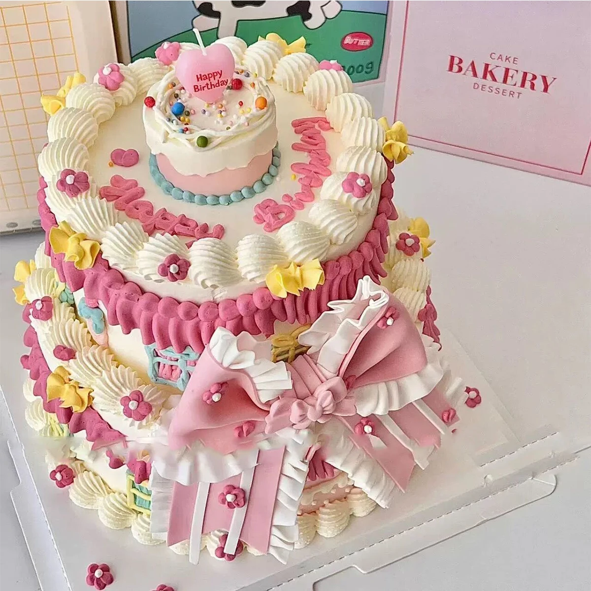 5pcs Cute Heart Shaped Birthda - Zebra Candle Supplies ulasan dan harga