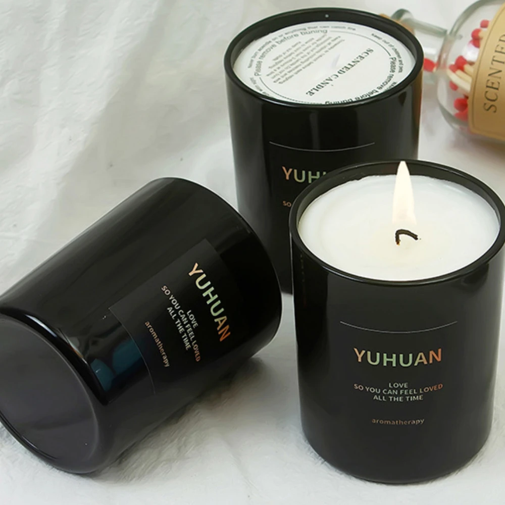 Luxury Glass Candle Jar Black  - Luxury Candle Supplies Jars ulasan dan harga